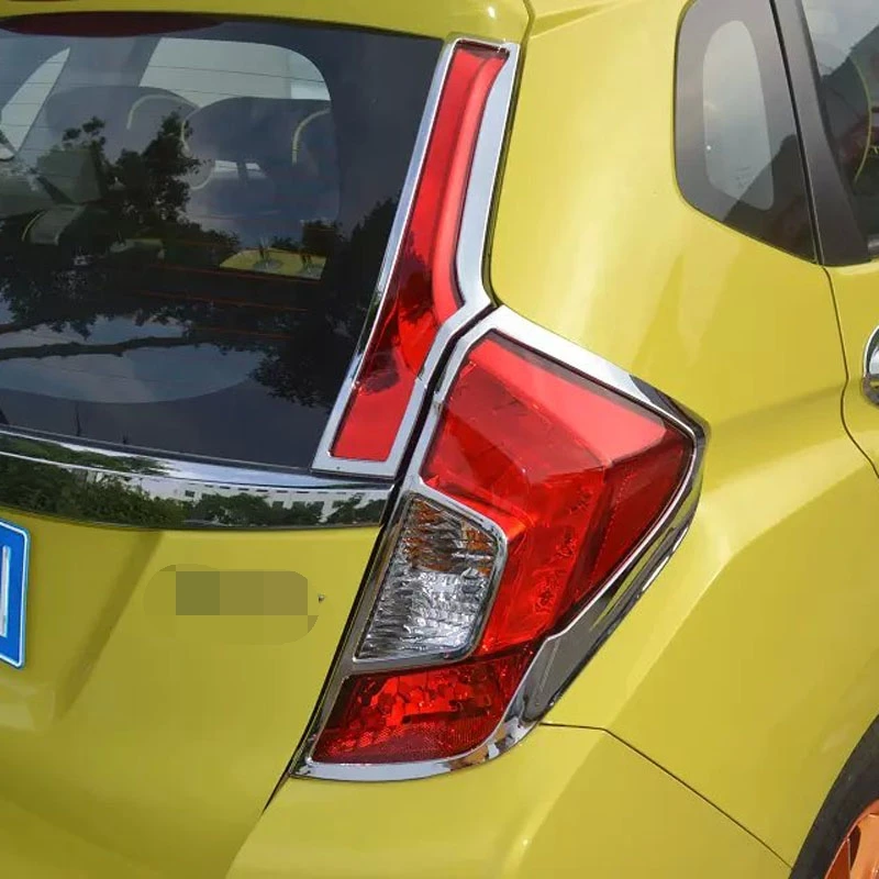 ABS Chrome Taillight Cover For Honda For Fit/Jazz 2014 Car Decoration