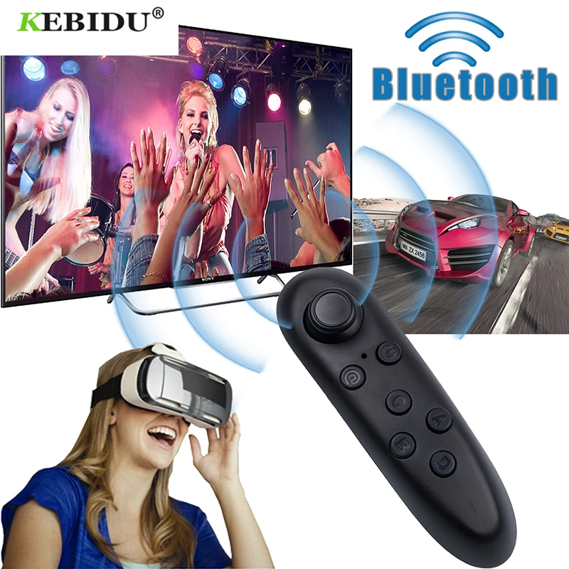 

kebidu Wireless Bluetooth Remote Controller Gamepad Update For Android Joystick Game Pad Control For 3D Glasses VR BOX Shinecon