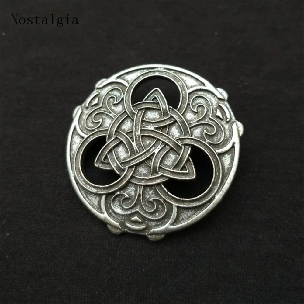Круглая брошь в виде узла celts значок на воротник булавке пальто плащ винтажное