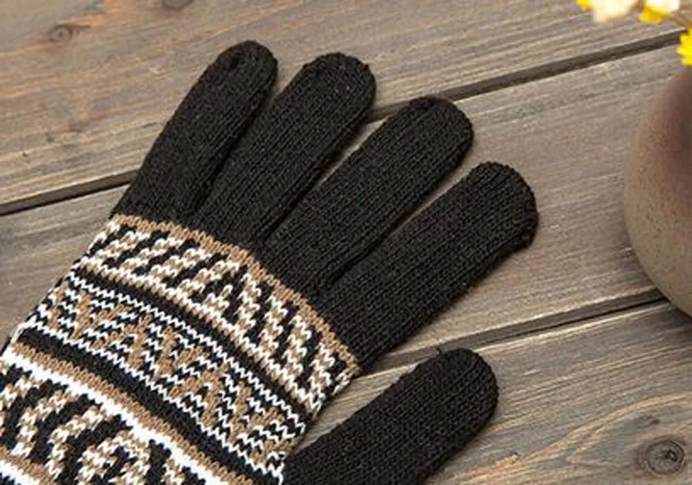 XEONGKVI 2018 Новый осень-зима теплые Для мужчин перчатки варежки брендовые Модные трикотажные Велоспорт Handschoenen длинные 22 см