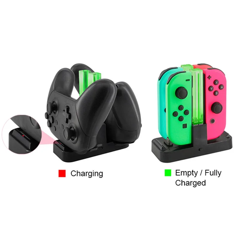 3 in 1 Charge Dock Charging Station LED indication Stand For Nintendo Switch Joy-Con Pro Controller USB Charging line 40MAY605
