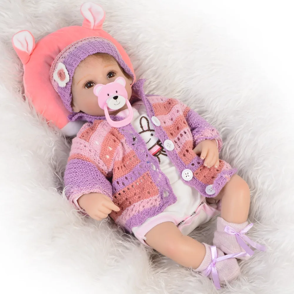 17 дюймов Reborn Menina Одежда для кукол мультяшная ткань мягкая силиконовая детская