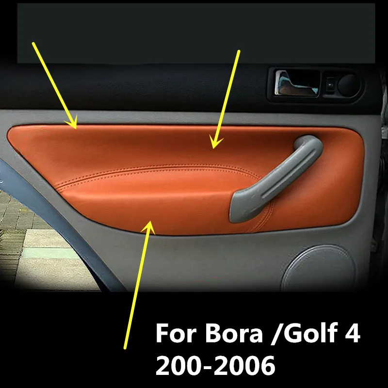 Araba aksesuar koruyucu iç kapı paneli fiber deri kılıf Volkswagen Bora Golf  4 Jetta MK41998 02 03 04 05 06 AB149|İç Profiller| - AliExpress