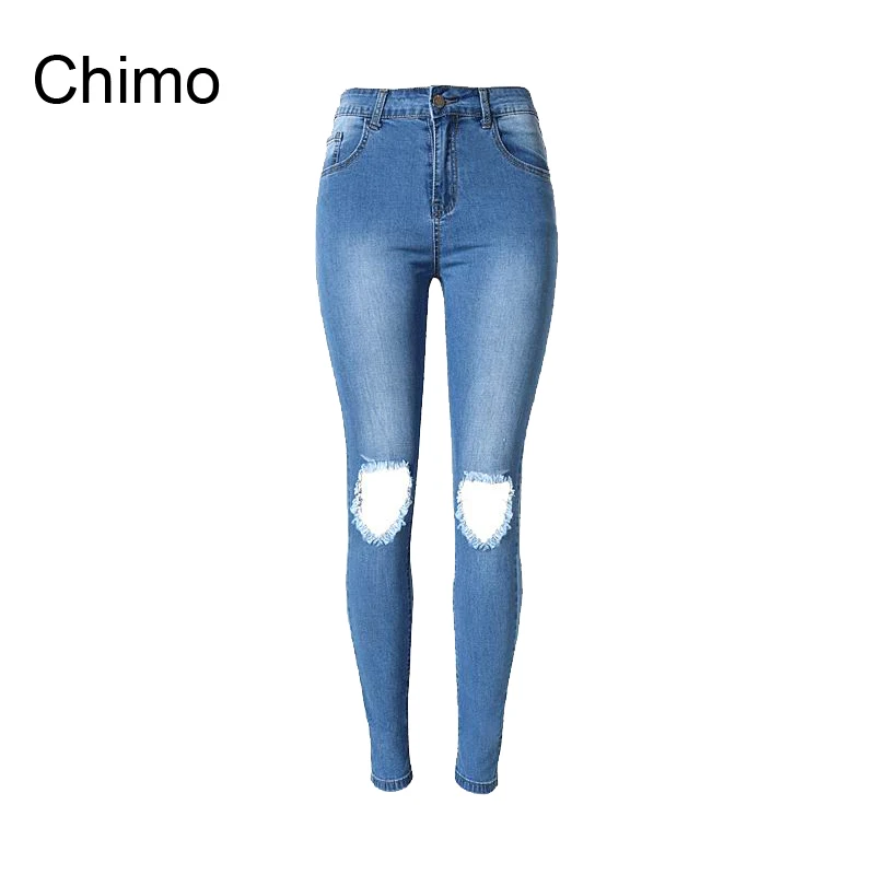 

2018 Fashion Casual Jeans Women Brand Vintage High Waist Skinny Denim Jeans Slim Ripped Pencil Jeans Hole Pants Female Trousers