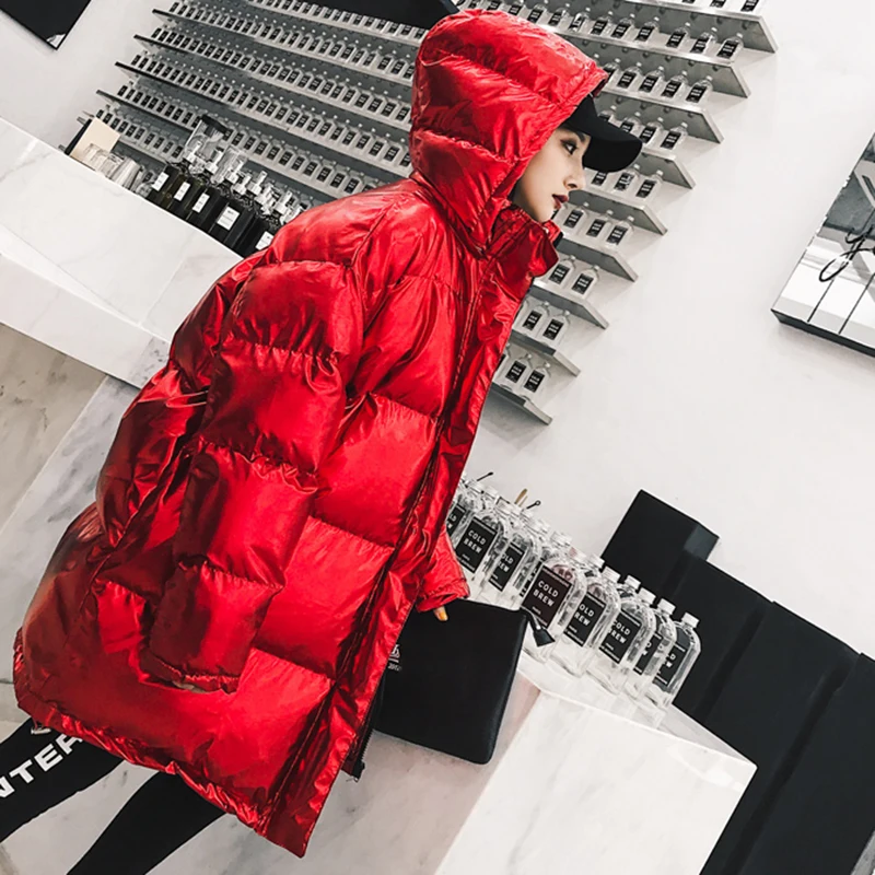xitao Imprimer Long Lettre Manteau Nouvelles Paillettes Parka Hiver Corée Mode Red silver 2018 Solide Manches Couleur De Femmes Lyh2231 Femelle Plein Lyh2231 pqapwCxZrP