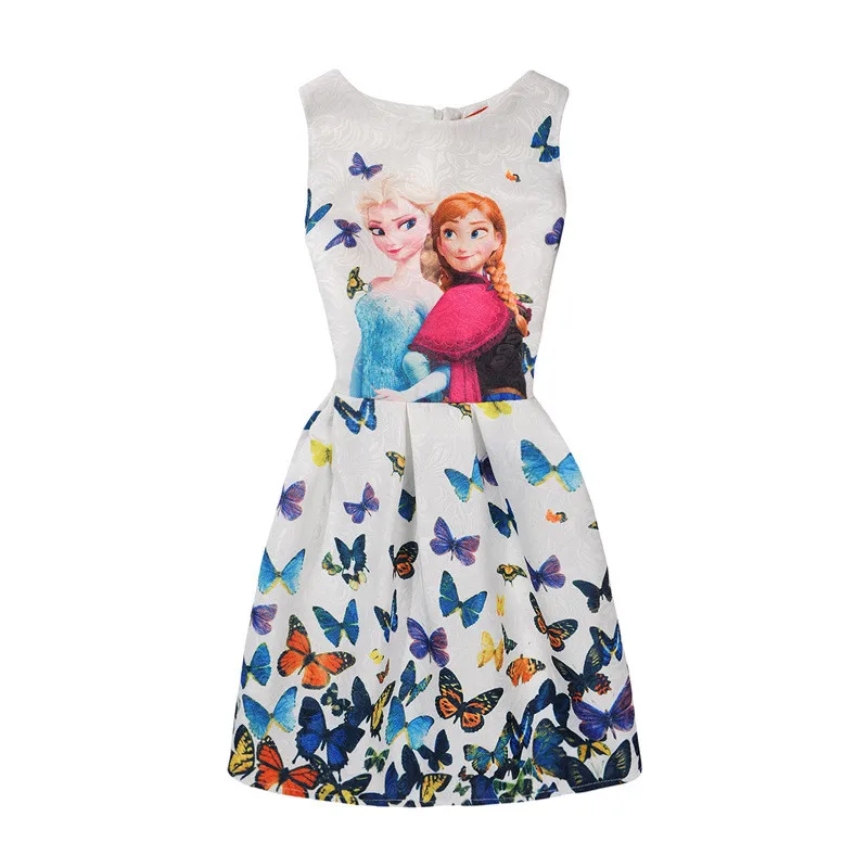 Frozen Anna Elsa Dress for Girls Sleeveless Clothes Princess Dress Birthday Party Cosplay Costumes Kids Girls Clothing Flower Dr Frozen Anna Elsa Dress for Girls Sleeveless Clothes Princess Dress Birthday Party Cosplay Costumes Kids Girls Clothing Flower Dr