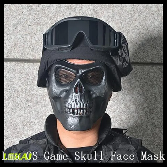 

Top Quality Skull Airsoft Hunting War Game Scary Full Face Protect Mask Face mask Biker Ski Live CS Protect Gear Mask Guard Toys