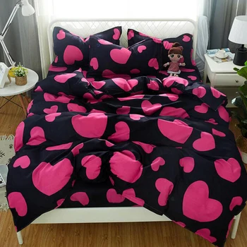 

Simple Luxury Classic 3/4 Set Of Washed Quilt Cover Bedding Set bed linen Home Print Bedding Comforter Bedding HSQ755