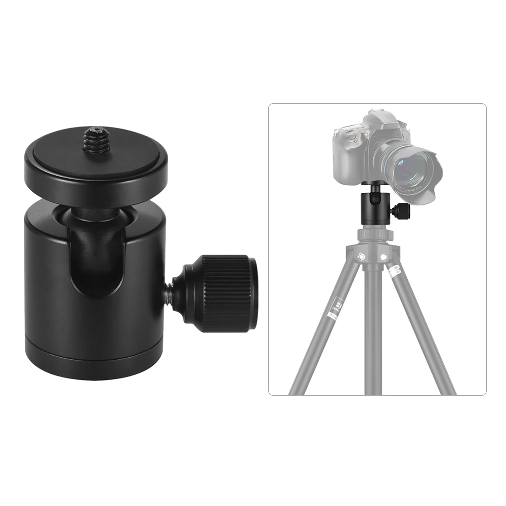 Andoer Mini Ball Head Rotation Swivel Tripod Camera Mount with 1/4 Inch