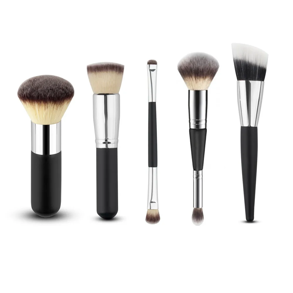 

High Quality 5pcs Cosmetic Makeup Brush Blusher Eye Shadow Eyebrow Foundation Professional Beauty Make Up Brushes Set Kit