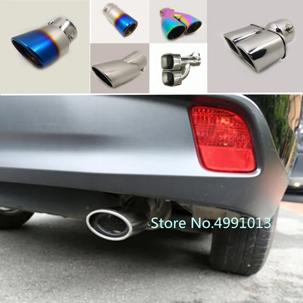 

car cover muffler exterior back pipe dedicate exhaust tip tail outlet ornament 1pcs For Toyota Highlander 2015 2016 2017 2018
