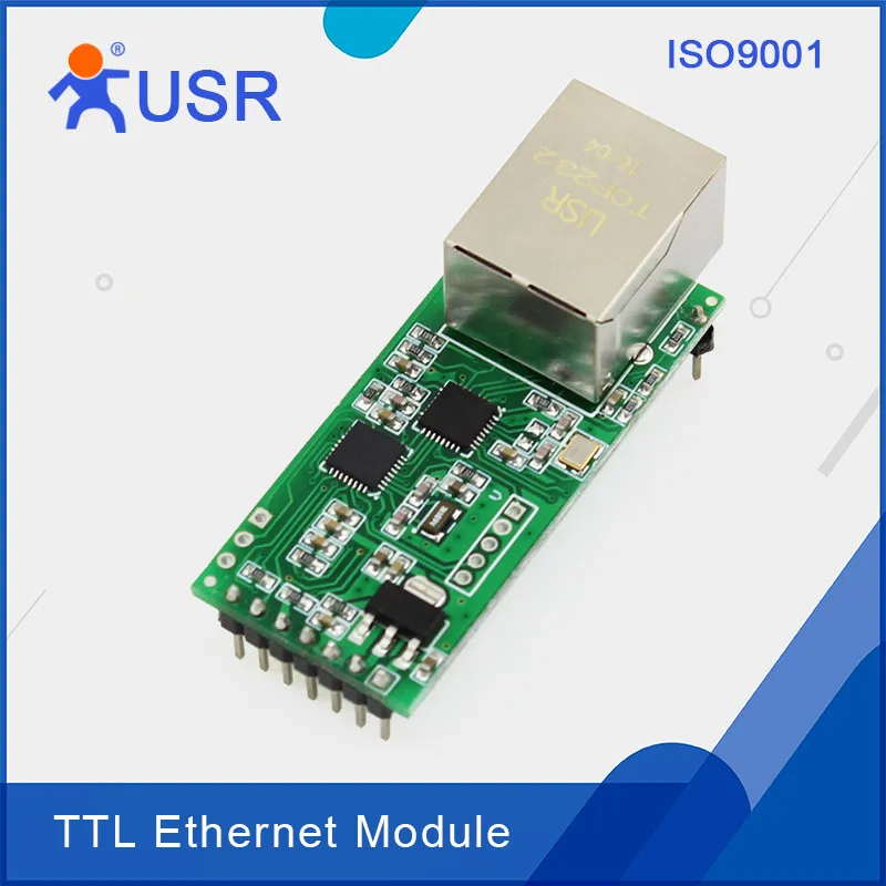 USR-TCP232-T2 Pin Тип UART ttl для RJ45 модули Поддержка DNS DHCP встроенной веб-страницы в Китае (стандарты CE, FCC, аддитивного цветового пространства