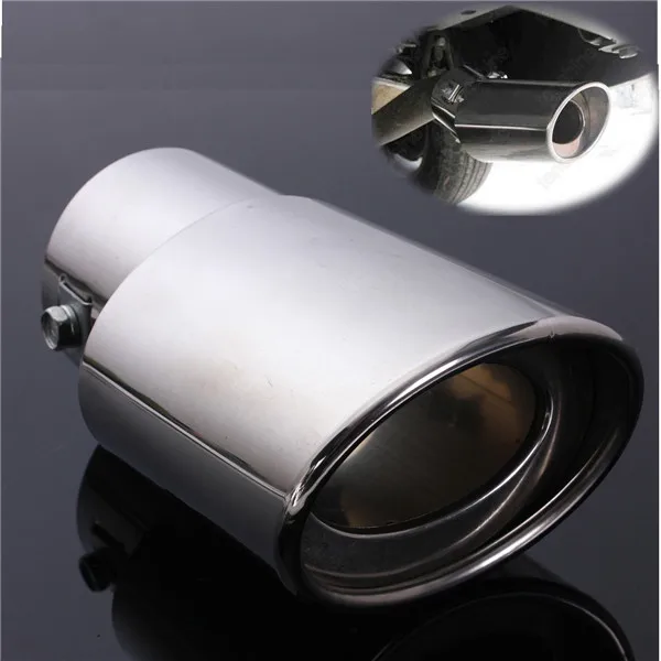 Universal 2.5 inch Inlet Oval Car Exhaust Pipe Muffler Tip Stainless