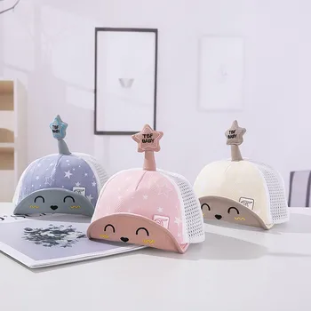 

New Summer Baby Boy Girls Cap Cartoon Star Printed Pattern Sun Hats For Boys Girls Baseball Cap