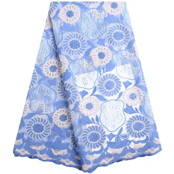 

2019 Latest Soft Milk Silk Lace Fabric High Quality French African Dry Lace Fabric With Stones For Nigerian Every Dress SewF1566