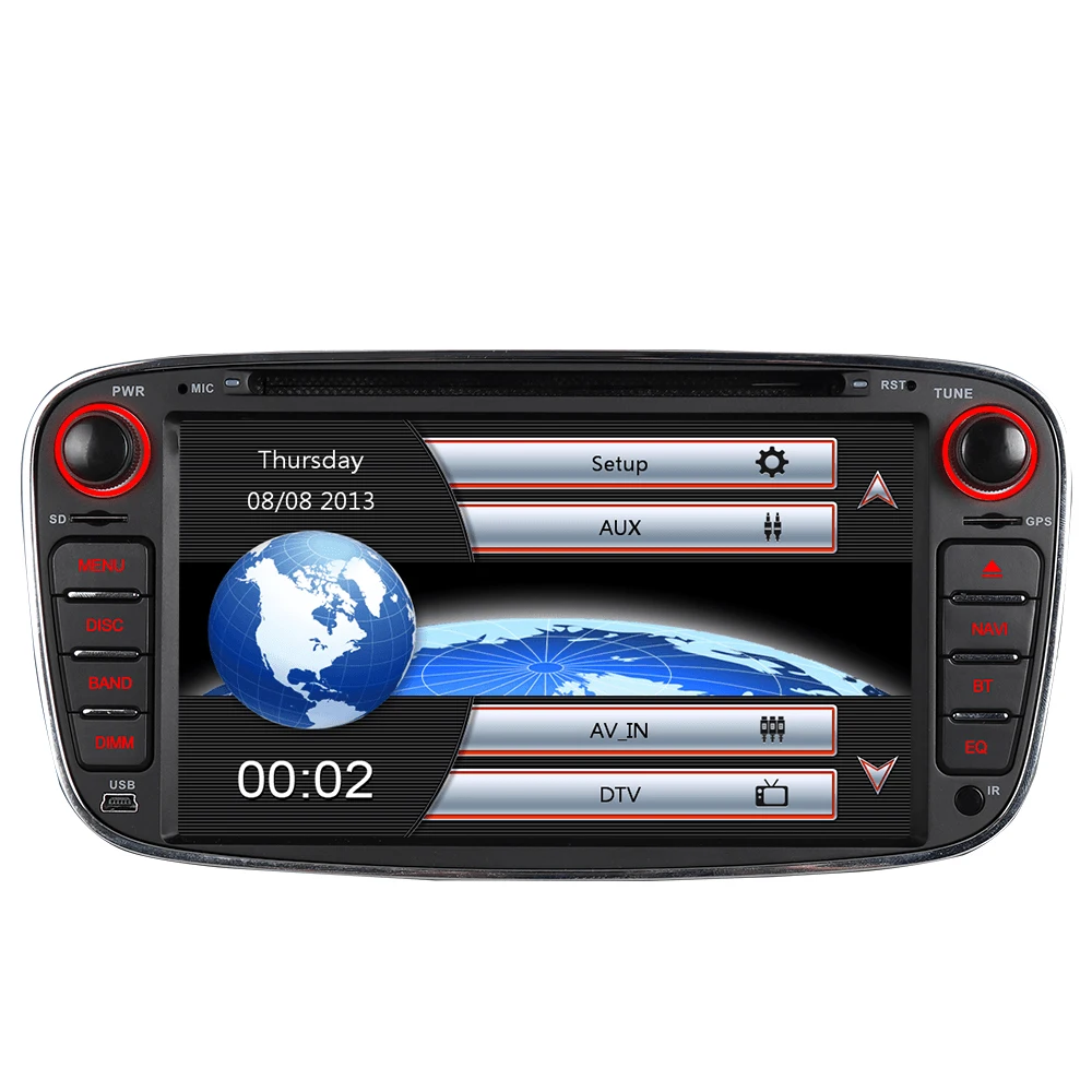 Discount A-Sure 7" Car Auto Radio GPS Player DVD Navigation For Ford Mondeo Focus Galaxy S-Max C-Max Kuga Rear USB Port & Dual DAB+ 2