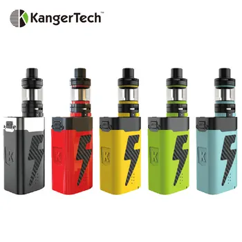 

Original Kangertech FIVE 6 Starter Kit 222W Kanger FIVE6 VV Mod 8ml Capacity 0.6ohm Tiger Coil Evaporizer E cigs Vape