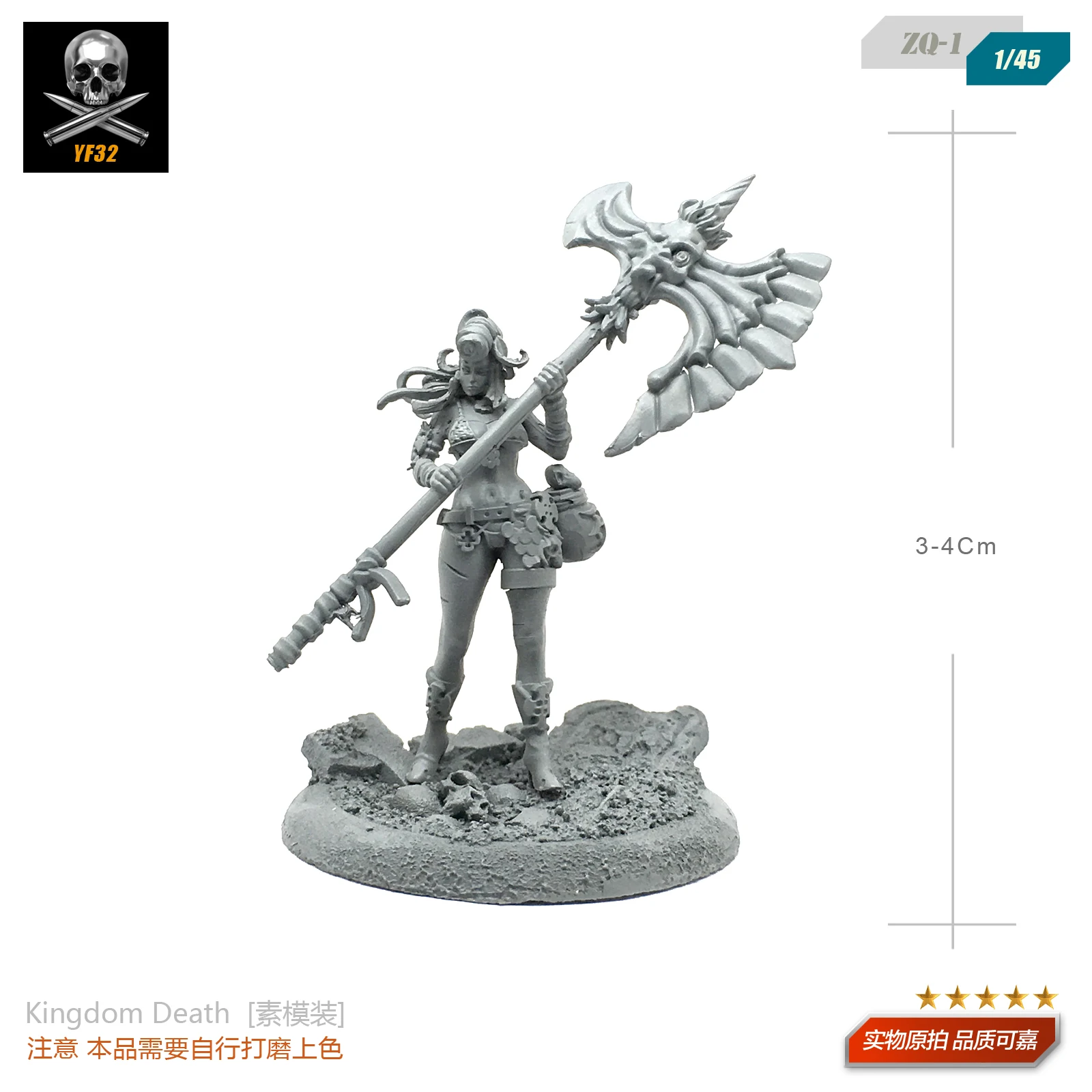 1/45 kingdom death смола Женский Белый прессформы Модель 28 мм ZQ-1