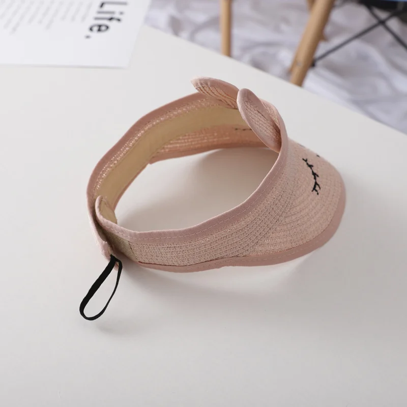 Baby Sun Hat Children Straw Hat Summer Hats For Baby Girl Boy Kids Sunshade Sun Visor Top Cartoon Floppy Sun Hat Beach Cap
