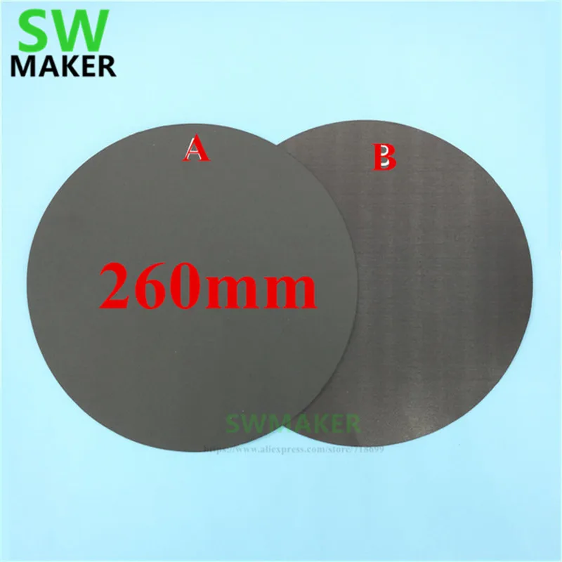 

260mm Round Magnetic adhesive Print Bed Tape Print Sticker Build Plate Tape FlexPlate A+B for DIY Kossel/Delta 3D Printer parts