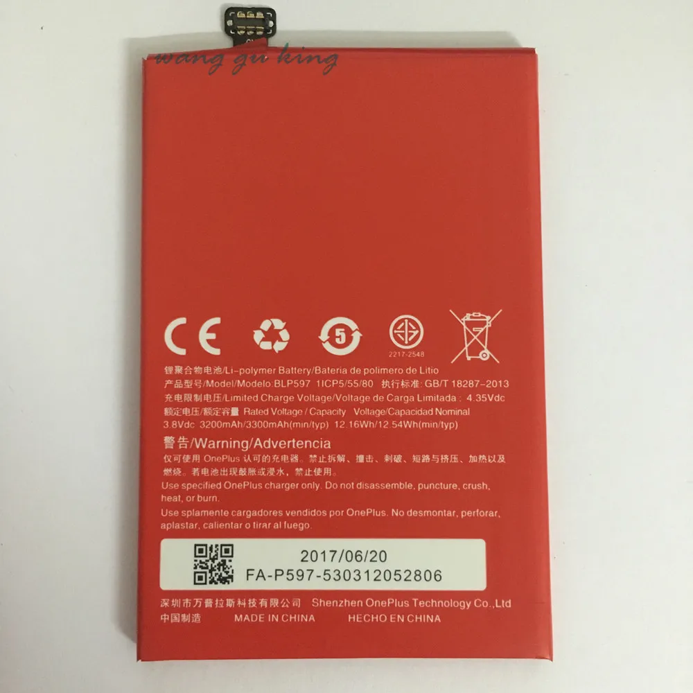 

For Oneplus 2 Two BLP597 One Plus 2 Replacement Batteries Lithium Polymer 3300mAh High Battery