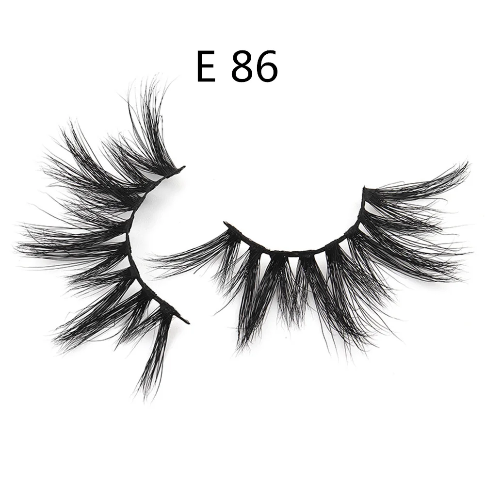 Veyelash, 3D норковые ресницы, натуральные, ручная работа, объемные, мягкие ресницы, длинные, для наращивания ресниц, натуральный мех норки, ресницы для макияжа E11 E09 - Цвет: E86