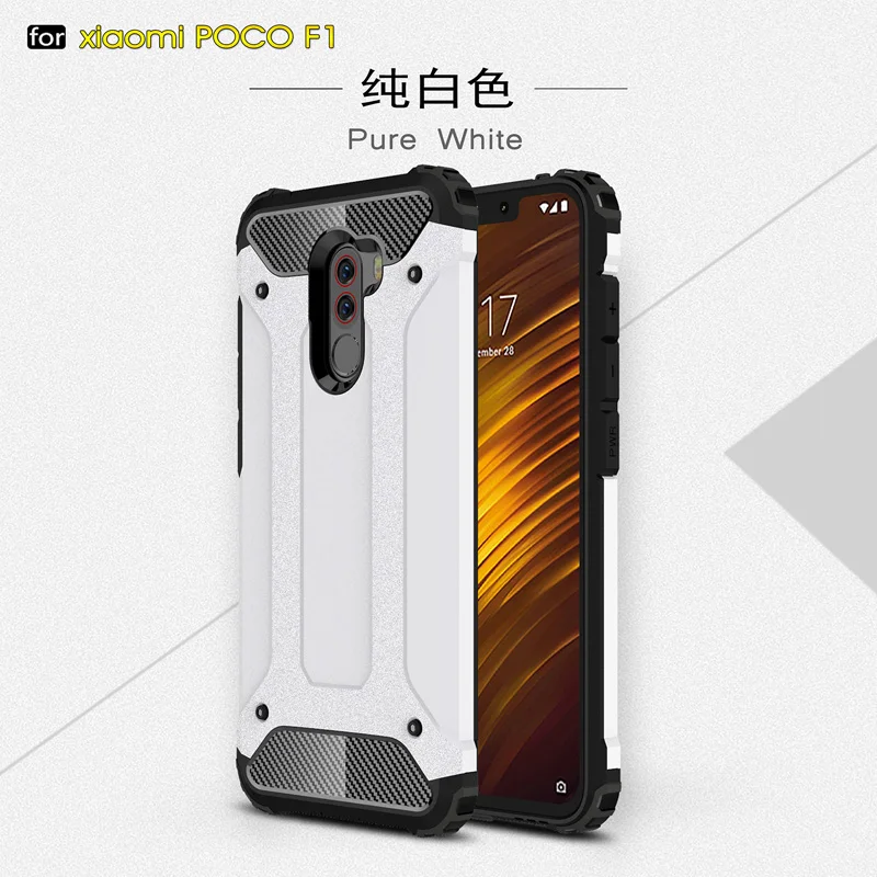 For Xiaomi POCOPHONE F1 Hybrid Shockproof Back Case Xaomi Xiomi POCO F1 Bumper Cover Hard PC and TPU Dual Protector Cases Funda xiaomi leather case design