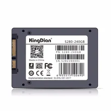 Самая дешевая цена KingDian SSD 240GB 256GB SATA iii Внутренний твердотельный жесткий диск TLC Flash 2,5 ''для ПК настольного ноутбука