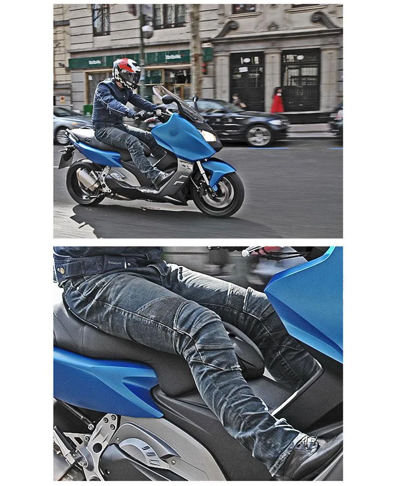 TKOSM высокое качество мотокросса брюки для мужчин Мото Гонки джинсы с наколенниками брюки Moletom мото удобные брюки