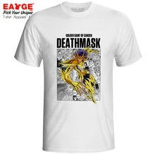 Cancer Deathmask T Shirt Gold Saints Anime Saint Seiya Knights of the Zodiac Rock Novelty T-shirt Active Skate Print Unisex Tee anime saint seiya original bandai tamashii nations saint cloth myth 1 0 soul of gold action figure cancer deathmask cloth