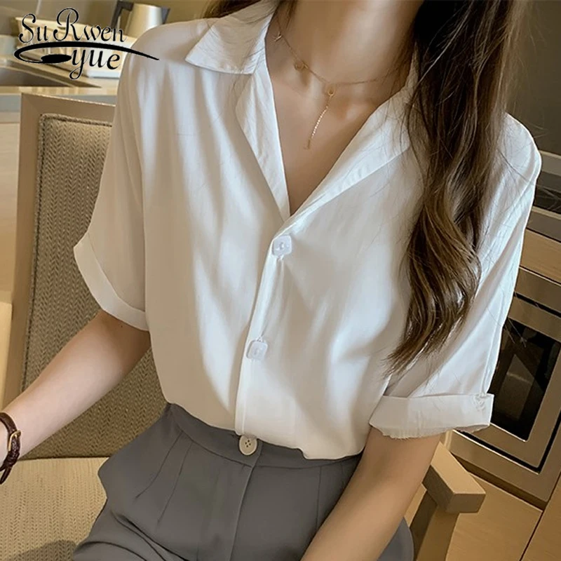 

4XL womens tops and blouses plus size dames blouse zomer white tops for women green blouse Cardigan Button shirts 4917 50