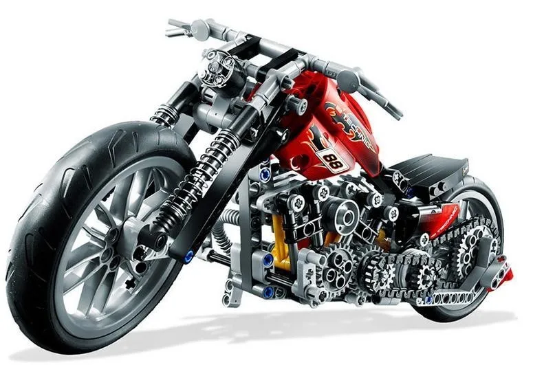 DECOOL 3354 Motorcycle Harley Vehicle Model building kits compatible with font b lego b font city