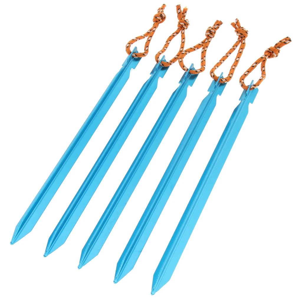 5Pcs Ultralight Triangle Tent Stakes Ground Nails Camping Hiking Tent Pegs