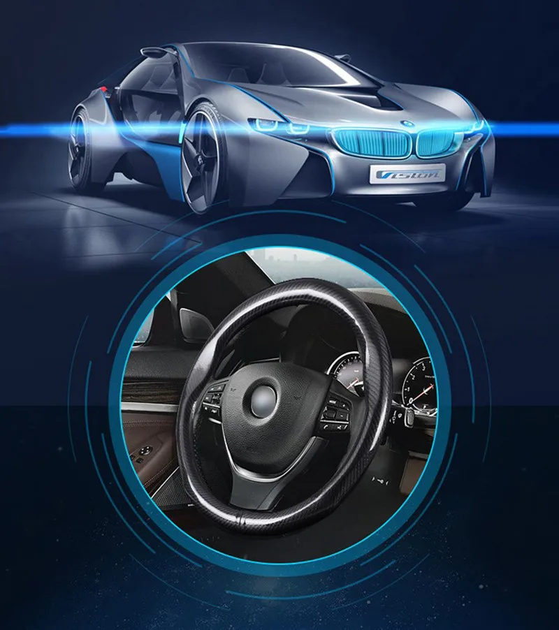 Диаметр 38 см чехол рулевого колеса автомобиля из углеродного волокна для Kia Sportage 3 2011- Kia Ceed Cee 'd 2010