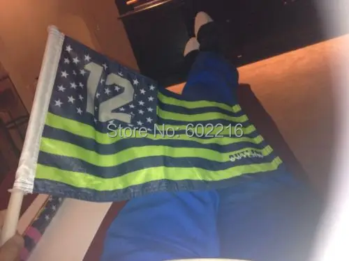 Seattle Seahawks 12 Outlawflags Stars And Stripes Car