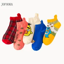 Весенние новые женские носки Европа и Америка ins ветер улица Сезам носки маленький хвост левый и правый ноги хлопок пара лодка носки