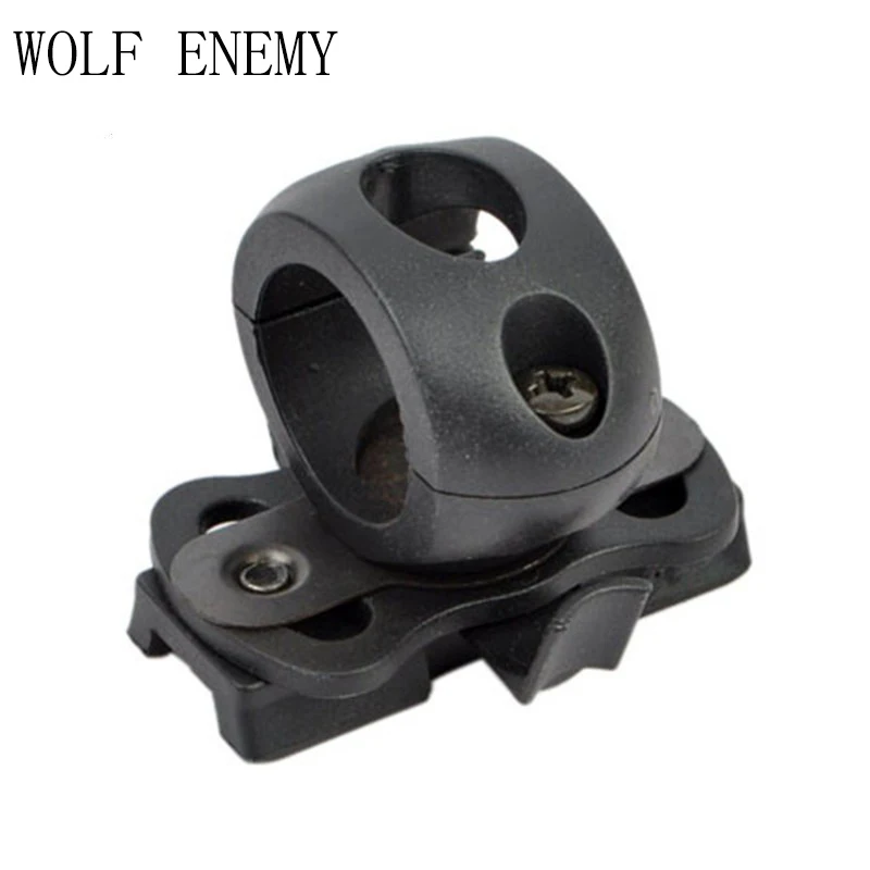 Tactical Airsoft Single 3//4/'/' Flashlight Clamp fit Fast Helmet Side Rail DE Tan