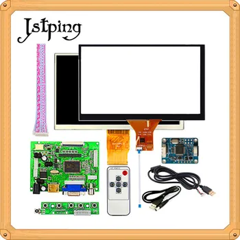 

Jstping 7 inch 1024*600 LCD display screen Monitor Driver Board for Raspberry Pi Capacitive touch screen panel Windows HDMI VGA
