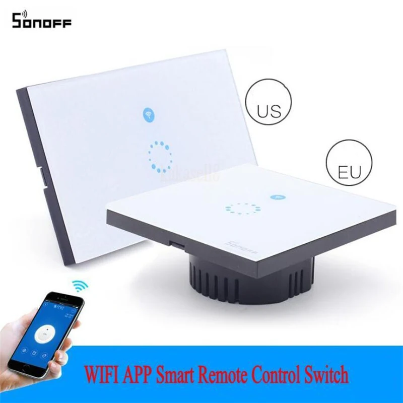 SONOFF US EU AC 90 250V WiFi Phone Wireless Wall Switches LED Backlight