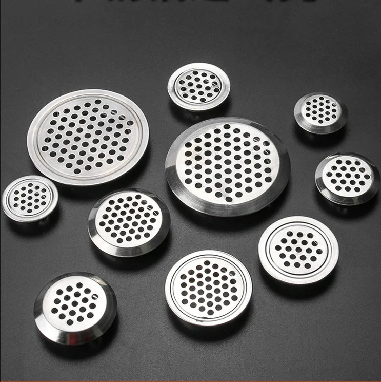 10Pcs 30mm65mm Wardrobe shoe Cabinet Ventilating Mesh Hole Air Vents Metal Mesh Hole Round Louver Ventilation Grille Air (26)