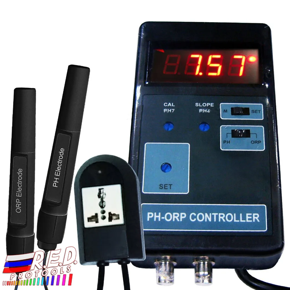Цифровой 2 в 1 pH ORP mV CO2 контроллер измеритель аквариума 0 00 ~ 14.00PH Диапазон +
