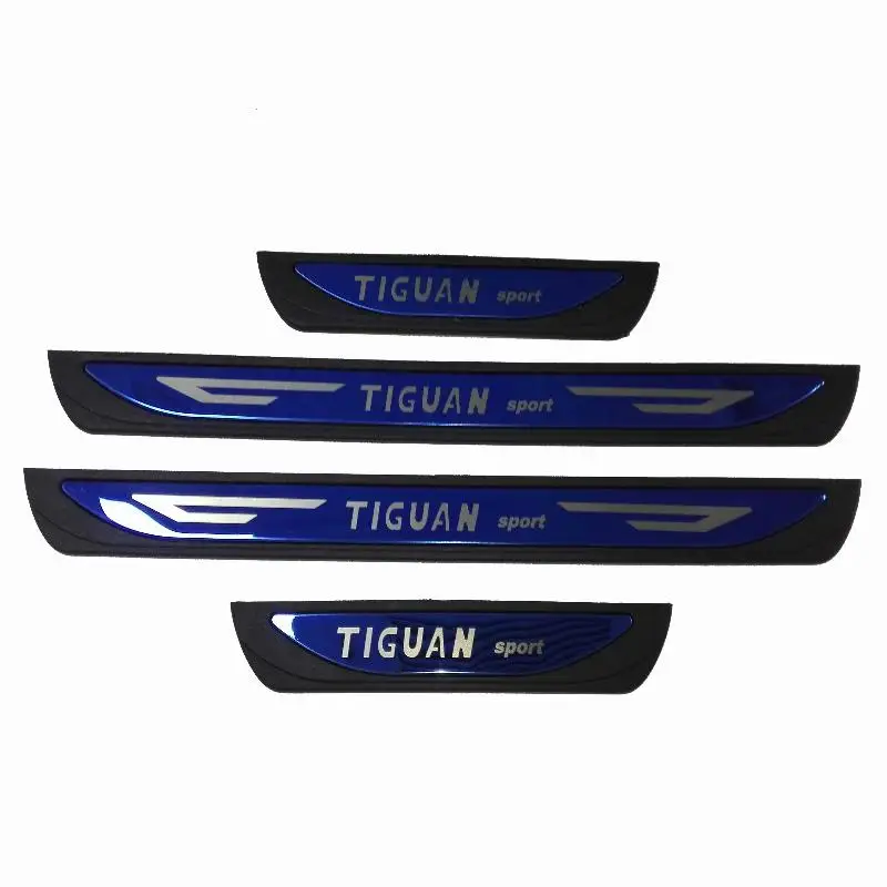 

Car Styling Accessories For VW Volkswagen Tiguan Mk2 europa 2017 2018 Stainless Door Sill Trim Scuff Plate Protector Car Sticker