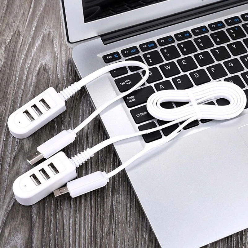

High Speed 3 Ports USB 2.0 Hub Extension Splitter for Laptop PC Computer Charger