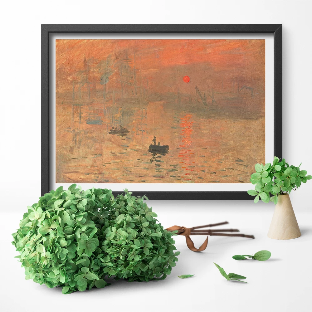 

Art Poster Canvas Prints Claude Monet Abstract Art Impression Sunrise Wall Art Canvas Painting Home Decor No Frame
