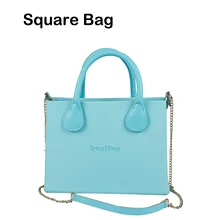 O Сумка Стиль хантфун силиконовый Квадратный EVA плечевой мешок с кожаной ручкой крест тела влагозащитная вставка женская сумка