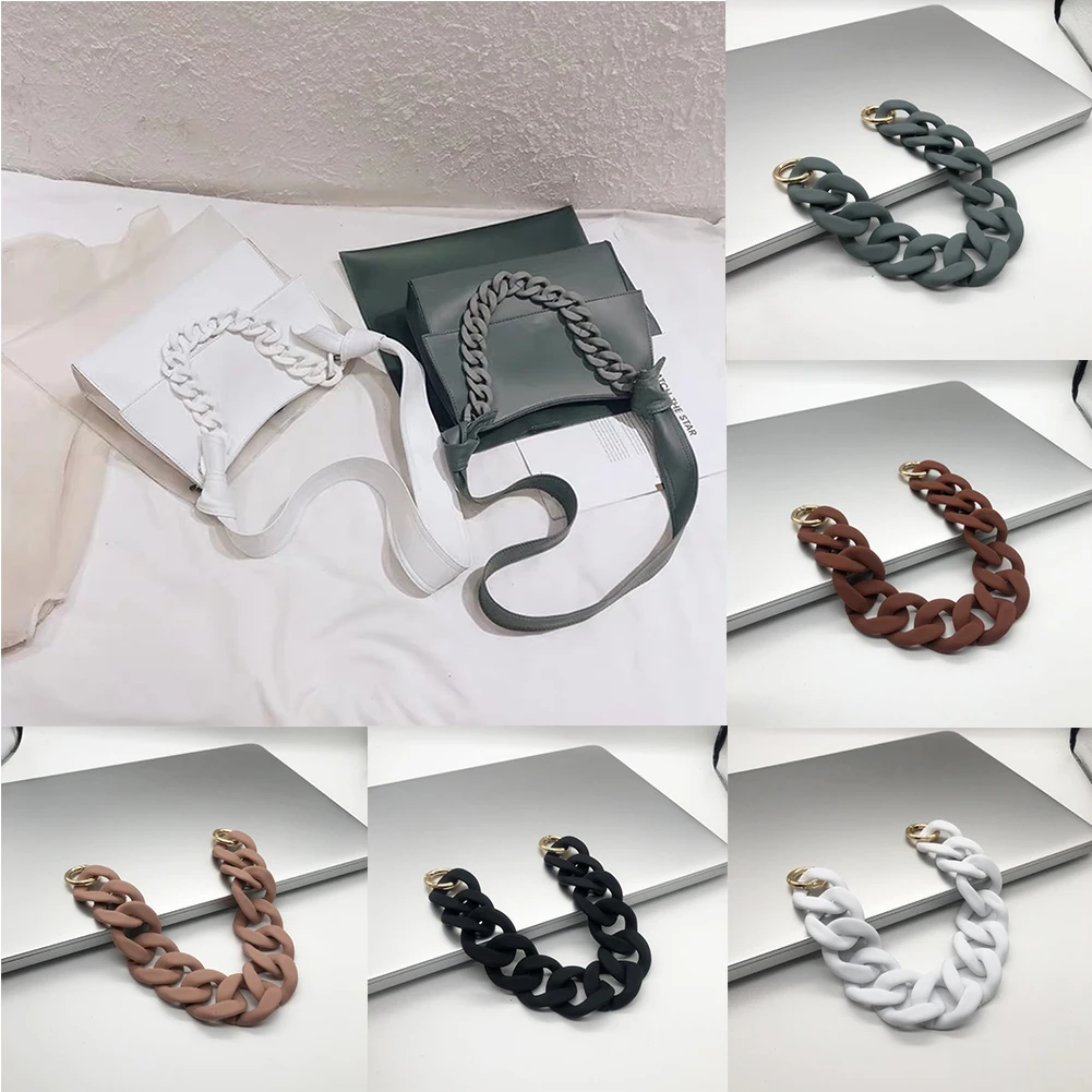 1Pc 30cm/41cm Acrylic Resin Bag strap for Shoulder Bag fish Bone Handbag Chain Strap Detachable Belts Handle Bag Accessories