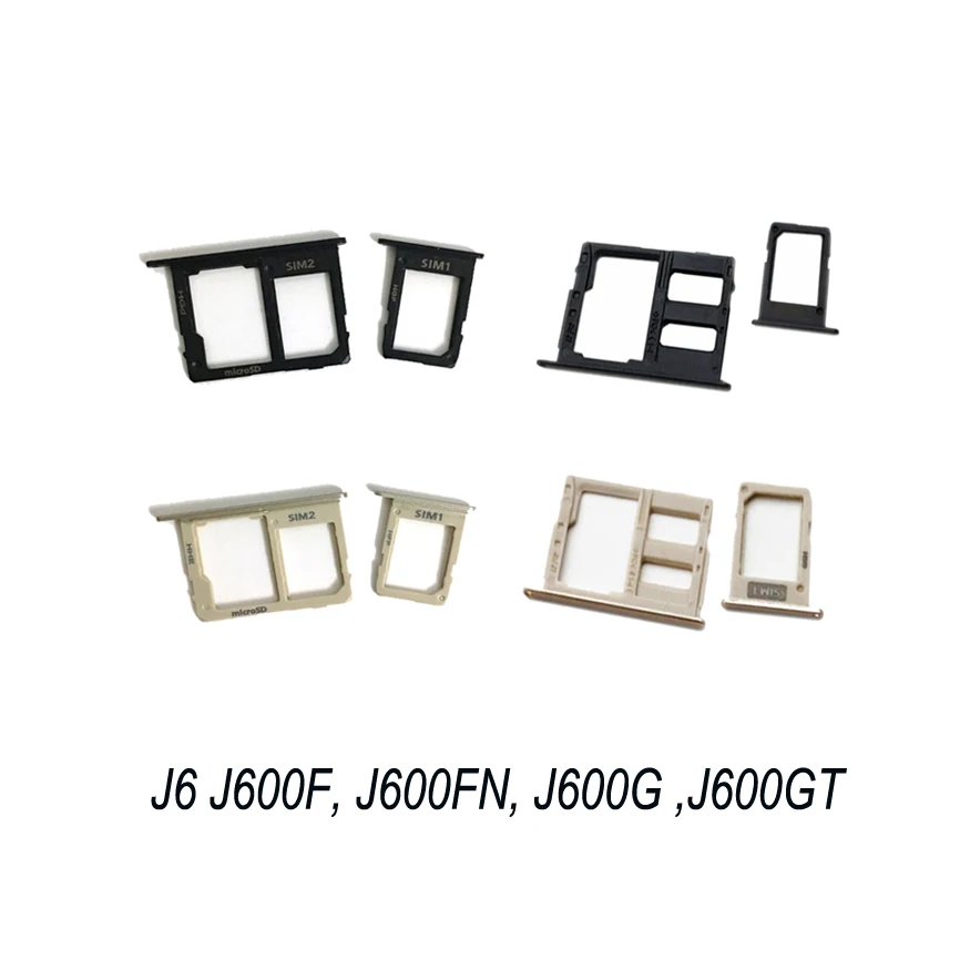 

For Samsung Galaxy J6 2018 SM-J600F J600F J600G J600FN J600 Original Phone Housing SIM Tray Adapter Micro SD Card Tray Holder