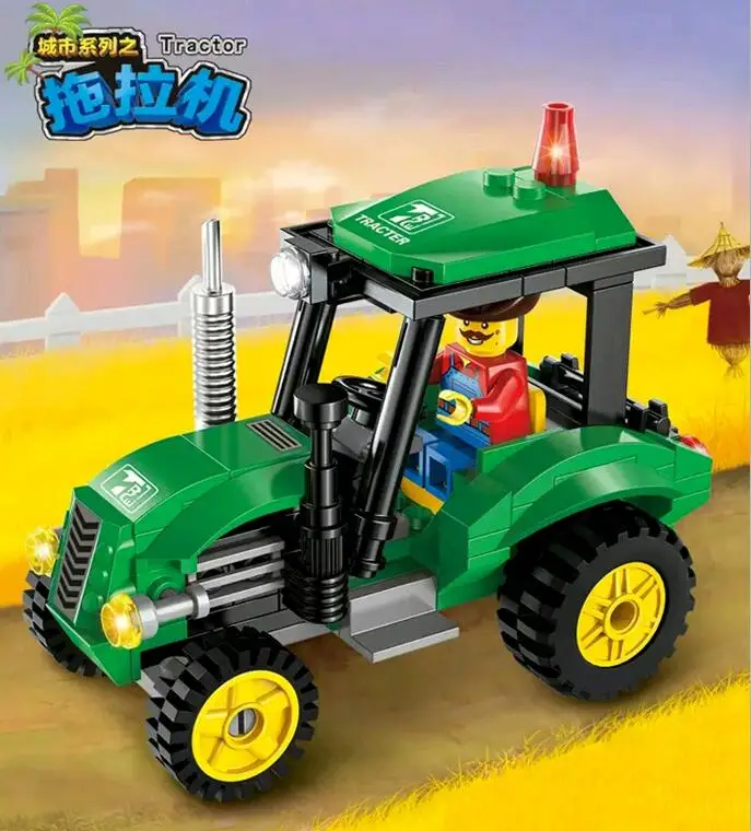 

Mini Sweeper Tractor Road Roll Truck Assembly Building Blocks Kits Children DIY Educational Puzzle Toys Kids Birthday Gifts