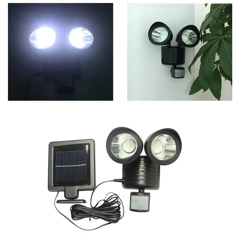 

Searchlight Dual Security Detector Solar Spot Light Motion Sensor Outdoor 22 LED Floodlight HOT