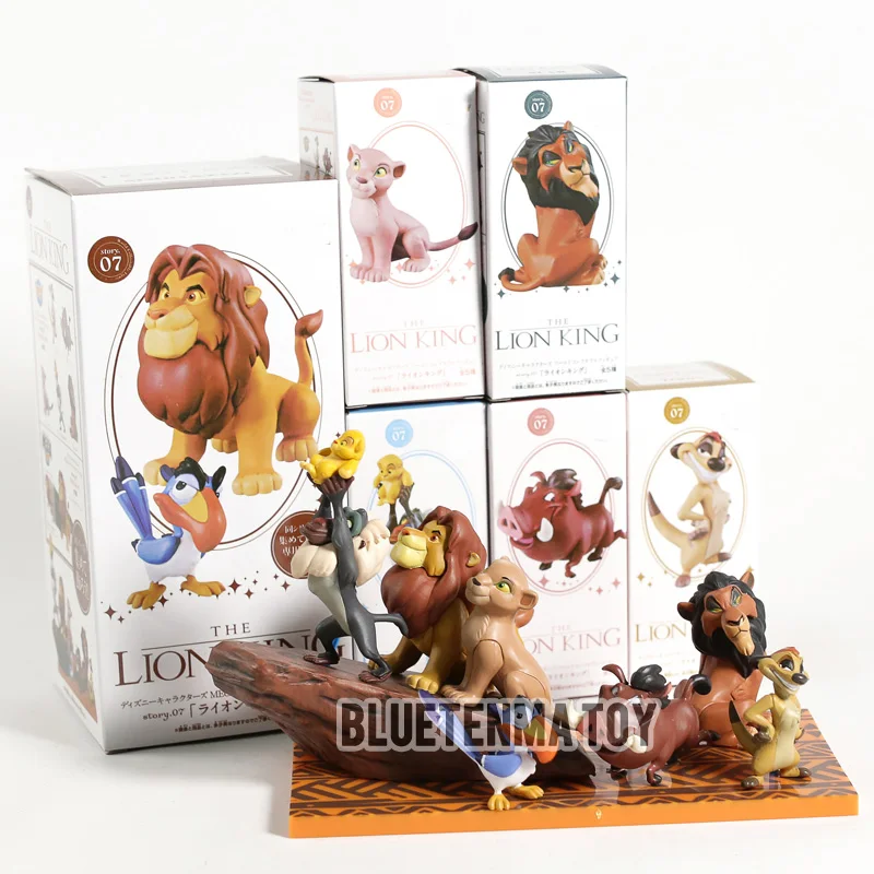 

7pcs/set Mega Figure Original Cartoon Lion King, Rafiki with Simba, Timon, Bird Action Figure Collectible Model Toy Gifts